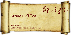 Szadai Éva névjegykártya