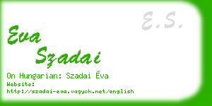 eva szadai business card